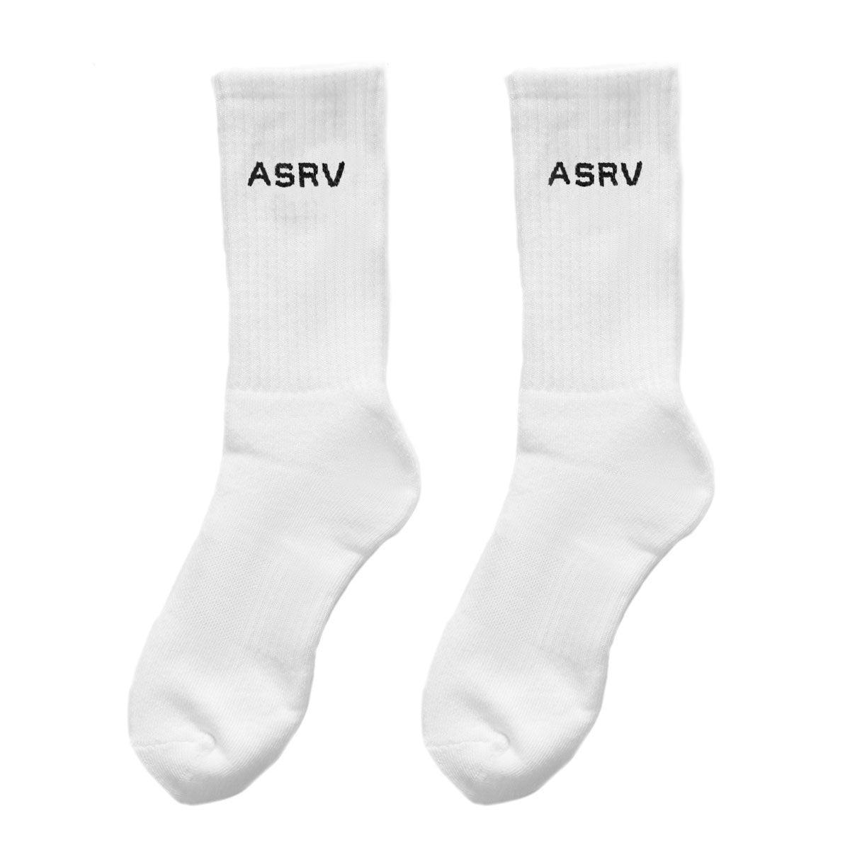 Essential Crew Socks (3 Pair) - White "ASRV" Product Image