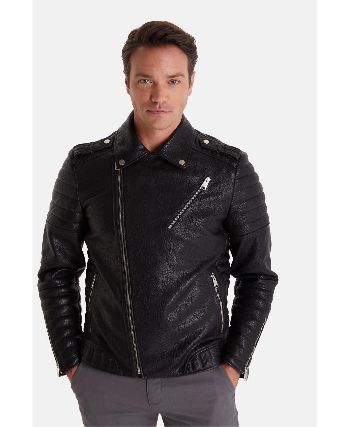 Furniq Uk Mens Biker Jacket Black Product Image