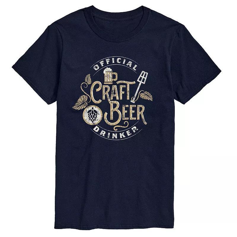 Mens Official Craft Beer Drinker Tee Blue Product Image