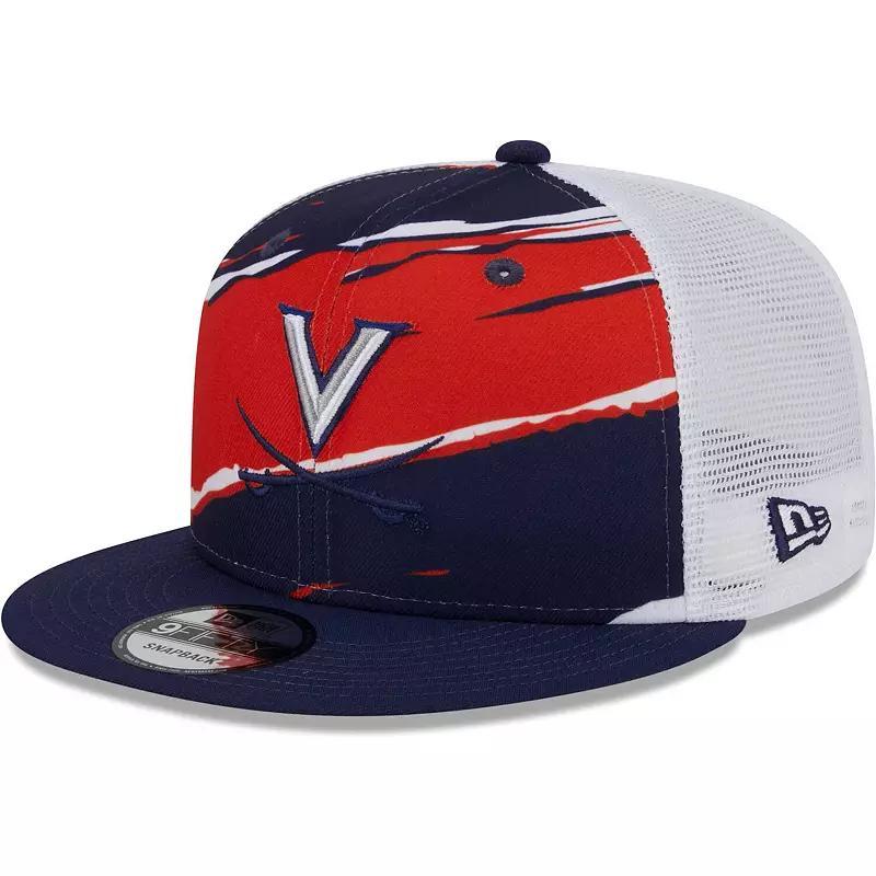 Mens New Era Virginia Cavaliers Tear Trucker 9FIFTY Snapback Hat, Blue Product Image