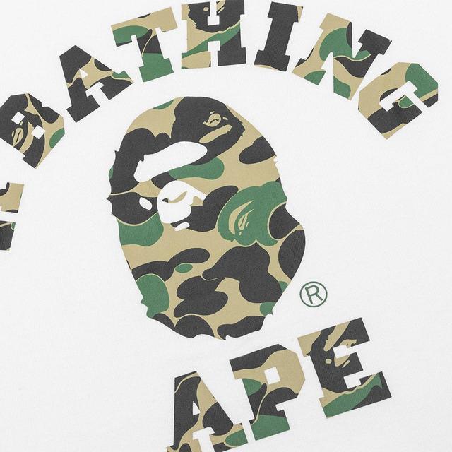 Abc Camo College Tee - White/Green Male Product Image