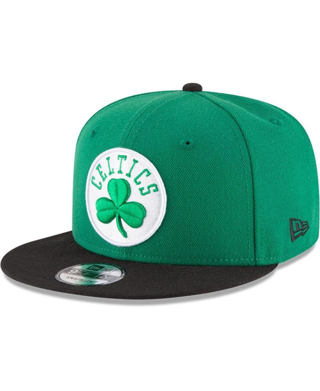 Mens Kelly Green and Black Boston Celtics 2-Tone 9FIFTY Adjustable Snapback Hat - Kelly Green Product Image