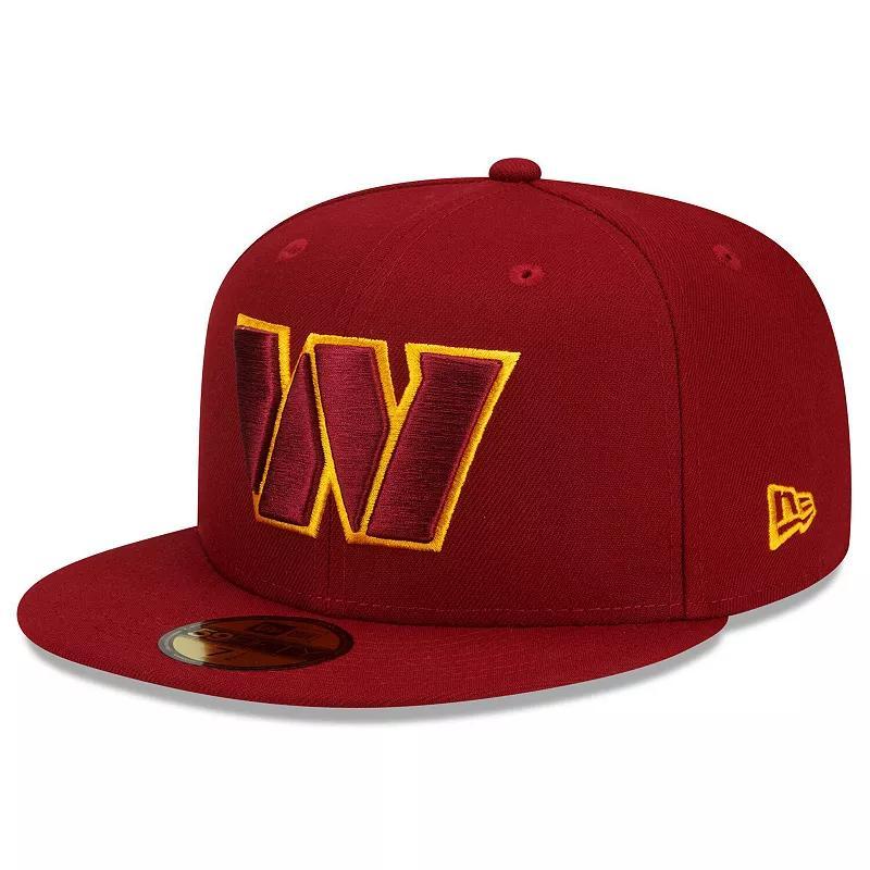 Mens New Era Burgundy Washington Commanders Team Basic 59FIFTY Fitted Hat Product Image