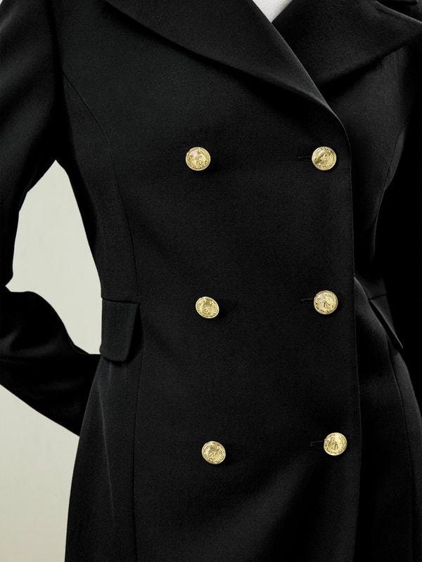 Tailored Double-Breasted Dress Coat Product Image