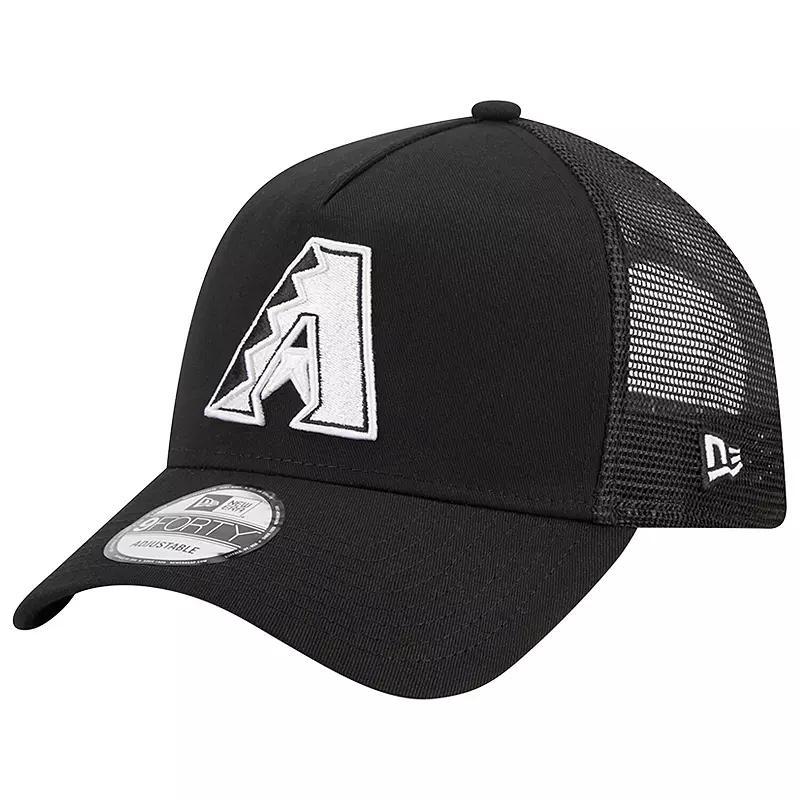 Mens New Era Black Arizona Diamondbacks A-Frame 9FORTY Trucker Adjustable Hat Product Image