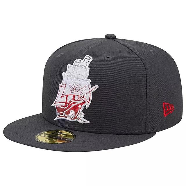 Mens New Era Graphite Tampa Bay Buccaneers Color Dim 59FIFTY Fitted Hat Product Image