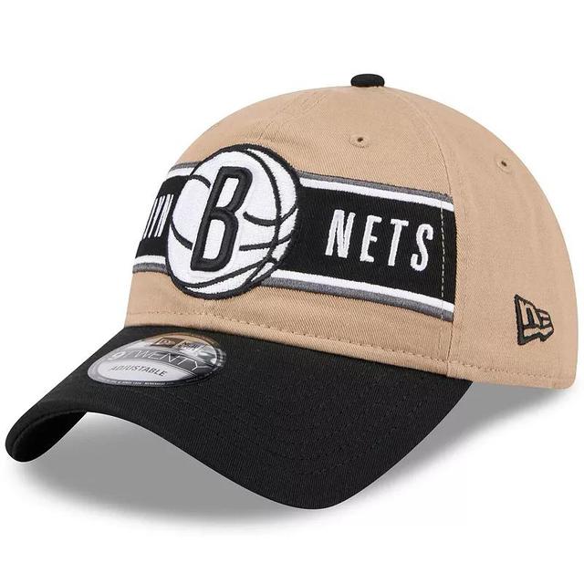 Mens New Era Tan/Black Brooklyn Nets 2024 NBA Draft 9TWENTY Adjustable Hat Product Image