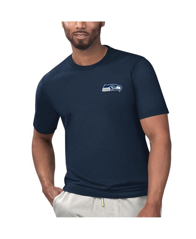 Mens Margaritaville College Navy Seattle Seahawks Licensed to Chill T-shirt Product Image