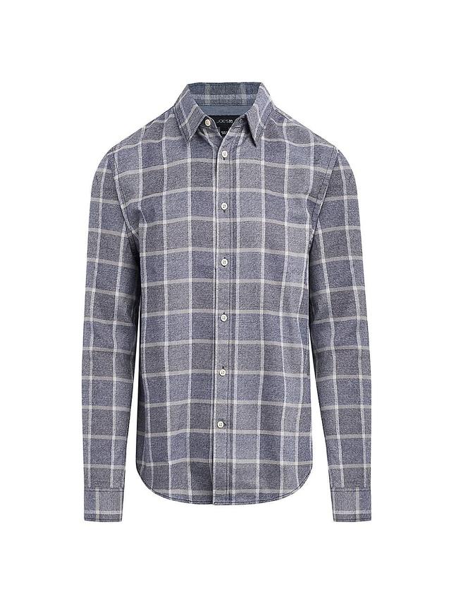 Mens Oliver Plaid Cotton Flannel Button-Up Shirt Product Image