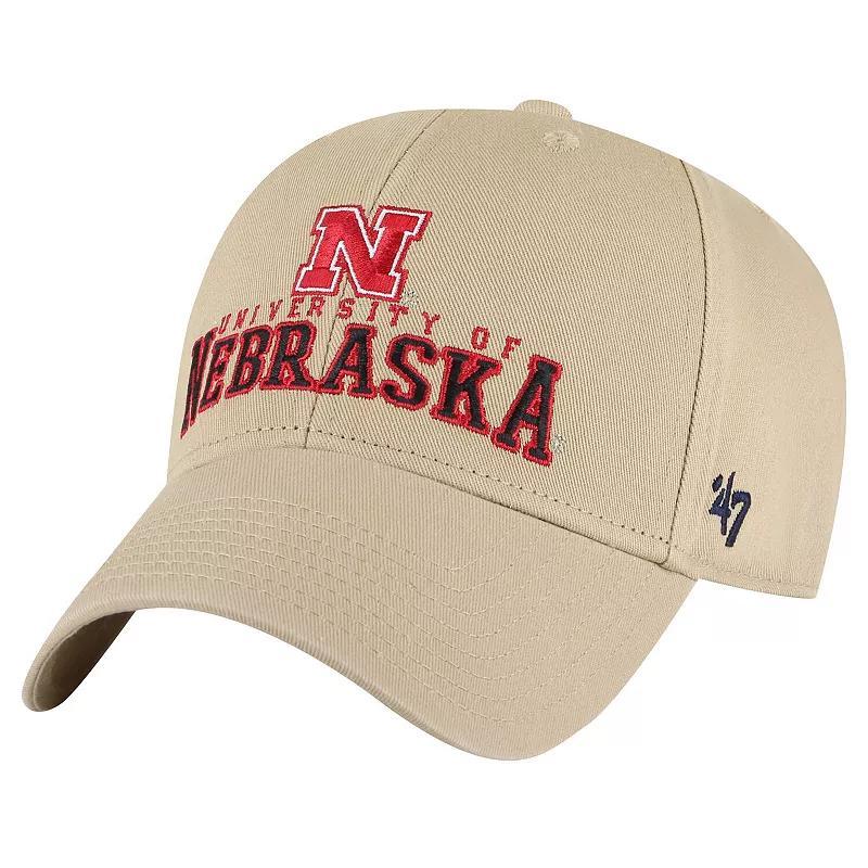 Mens 47 Khaki Nebraska Huskers Powell MVP Adjustable Hat Product Image