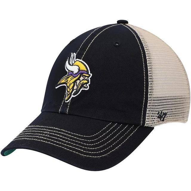 Mens 47 /Natural Minnesota Vikings Trawler Trucker Clean Up Snapback Hat Product Image