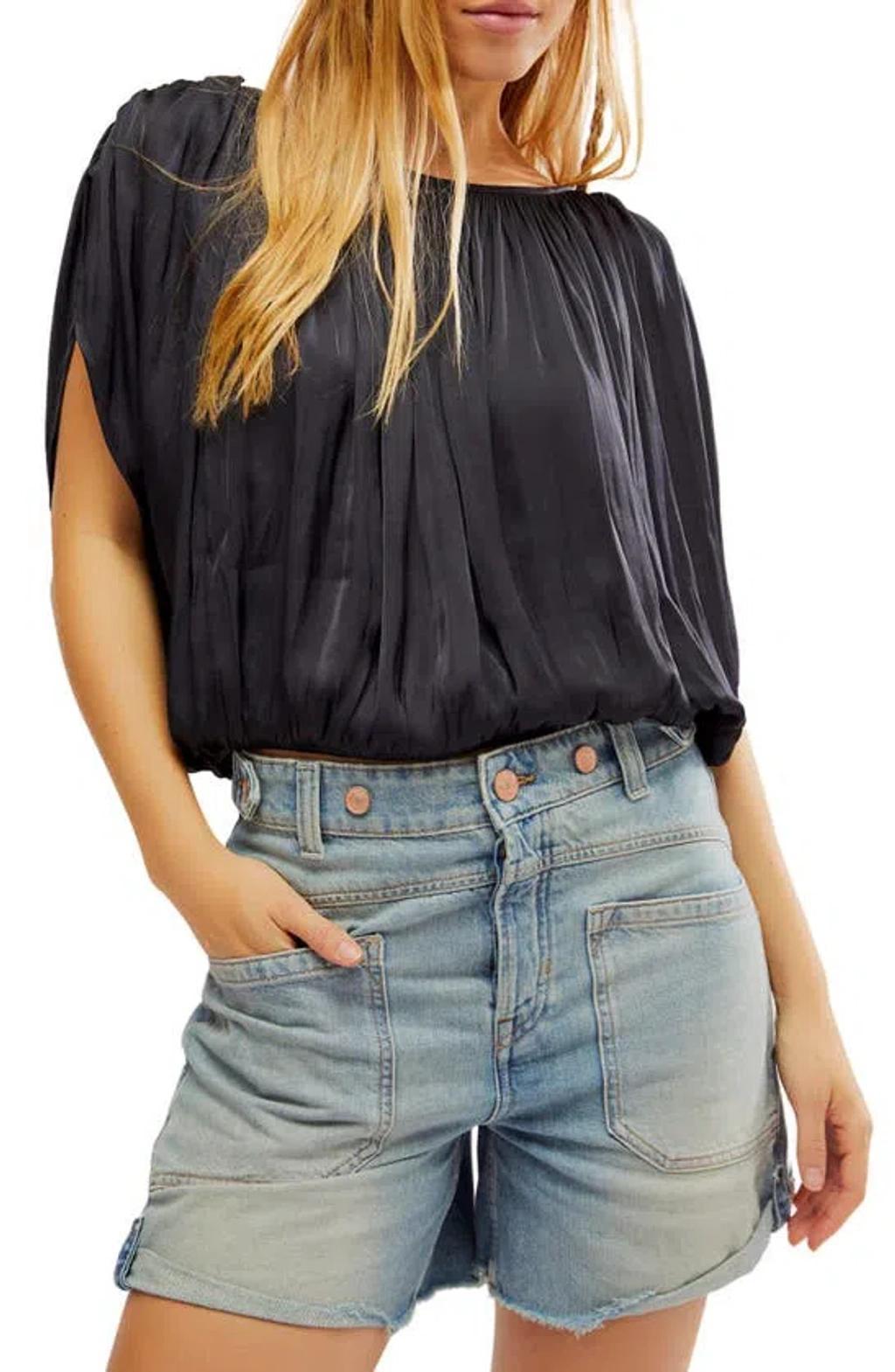 Double Take Pullover Top In Black product image