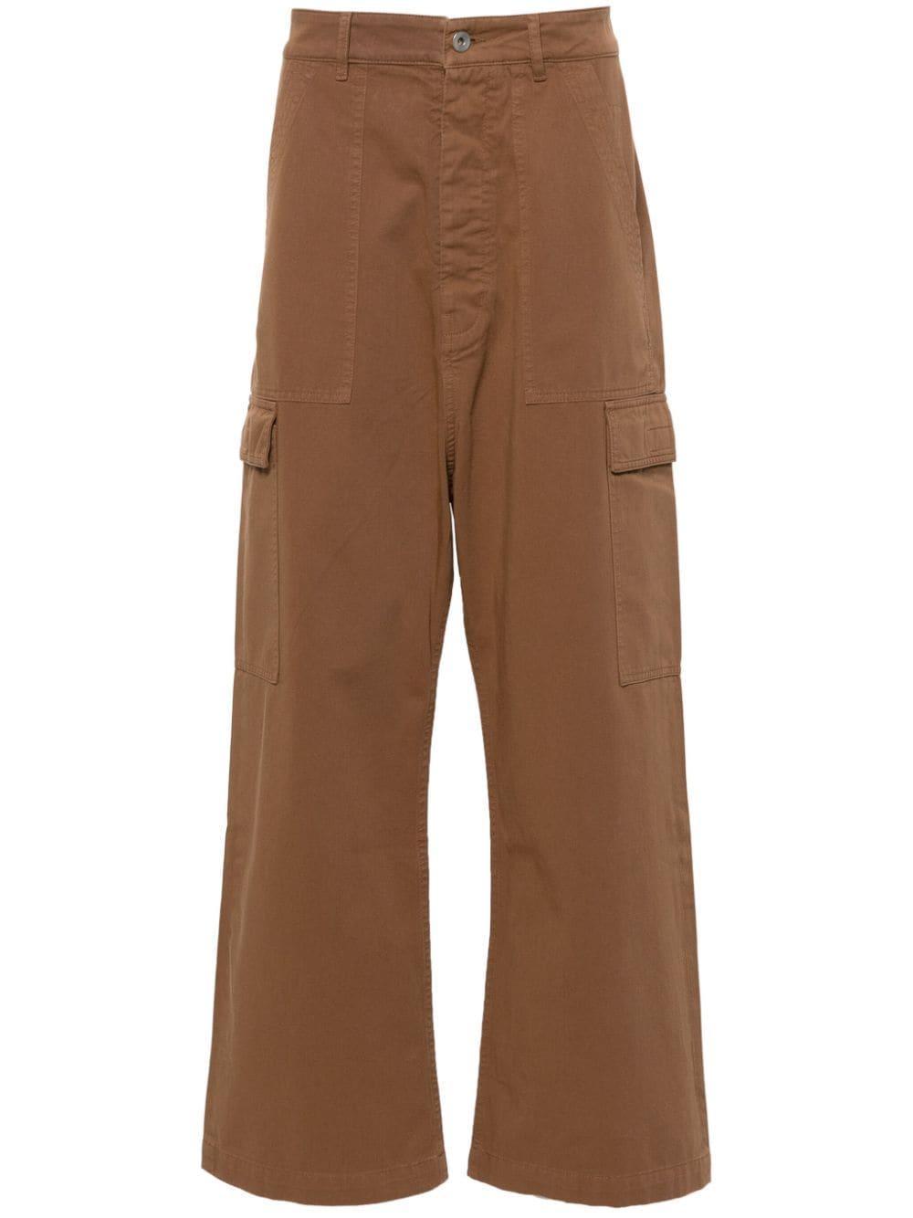 RICK OWENS DRKSHDW Cotton Cargo Pants In Dust Product Image