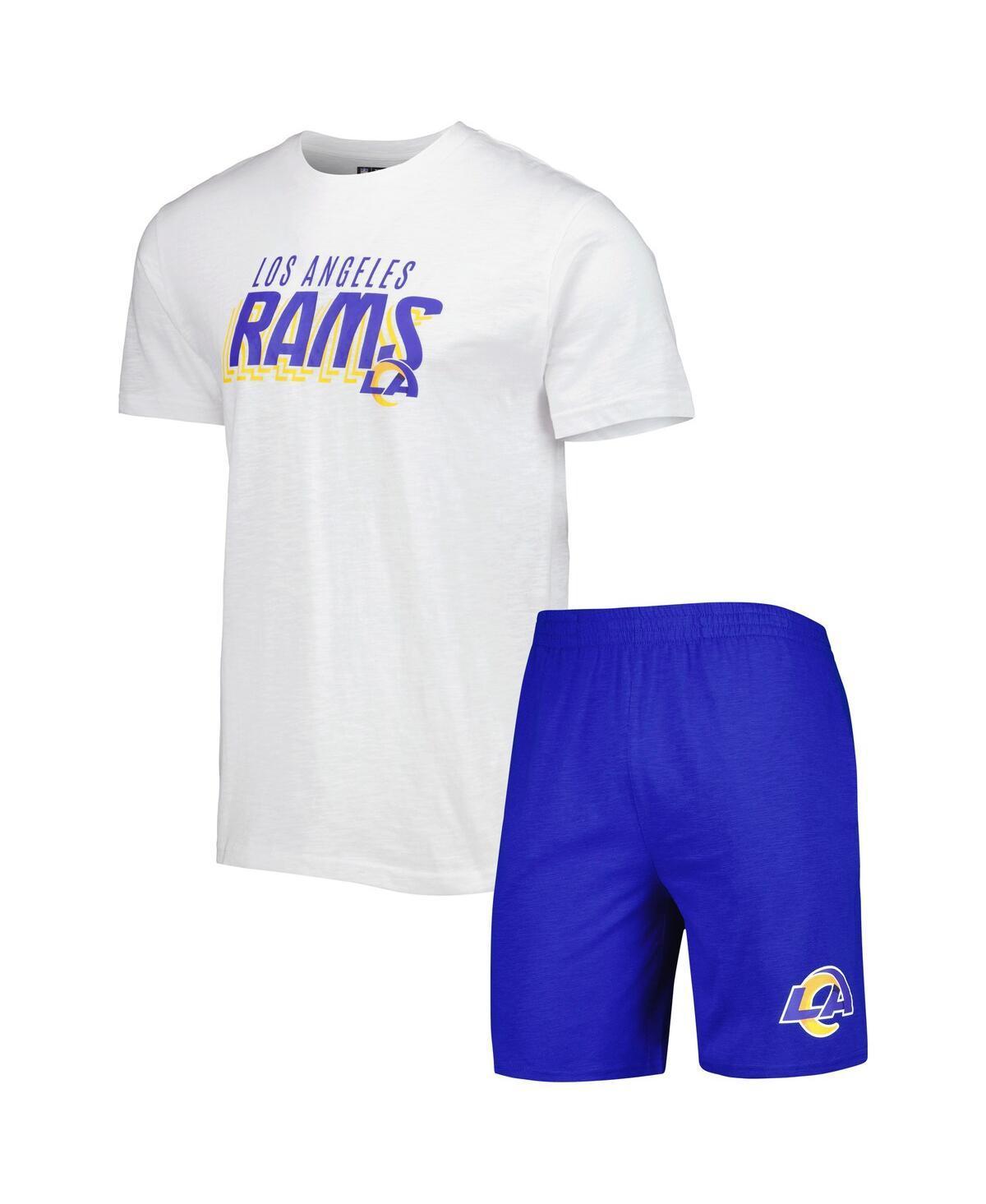 Mens Concepts Sport Royal Los Angeles Rams Downfield T-shirt and Shorts Sleep Set - Royal Product Image