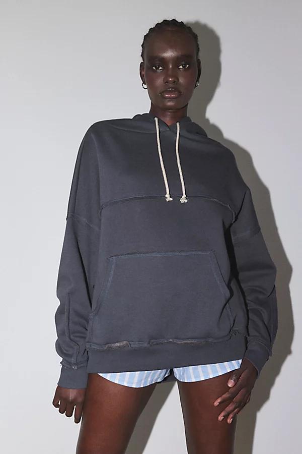 Out From Under Raw Edge Oversized Hoodie Sweatshirt Womens at Urban Outfitters Product Image