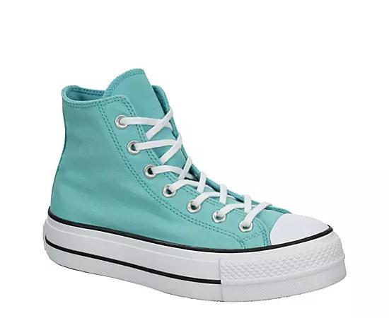 Converse Womens Converse Chuck Taylor All Star Lift Hi - Womens Basketball Shoes Green/Egret/Red Product Image