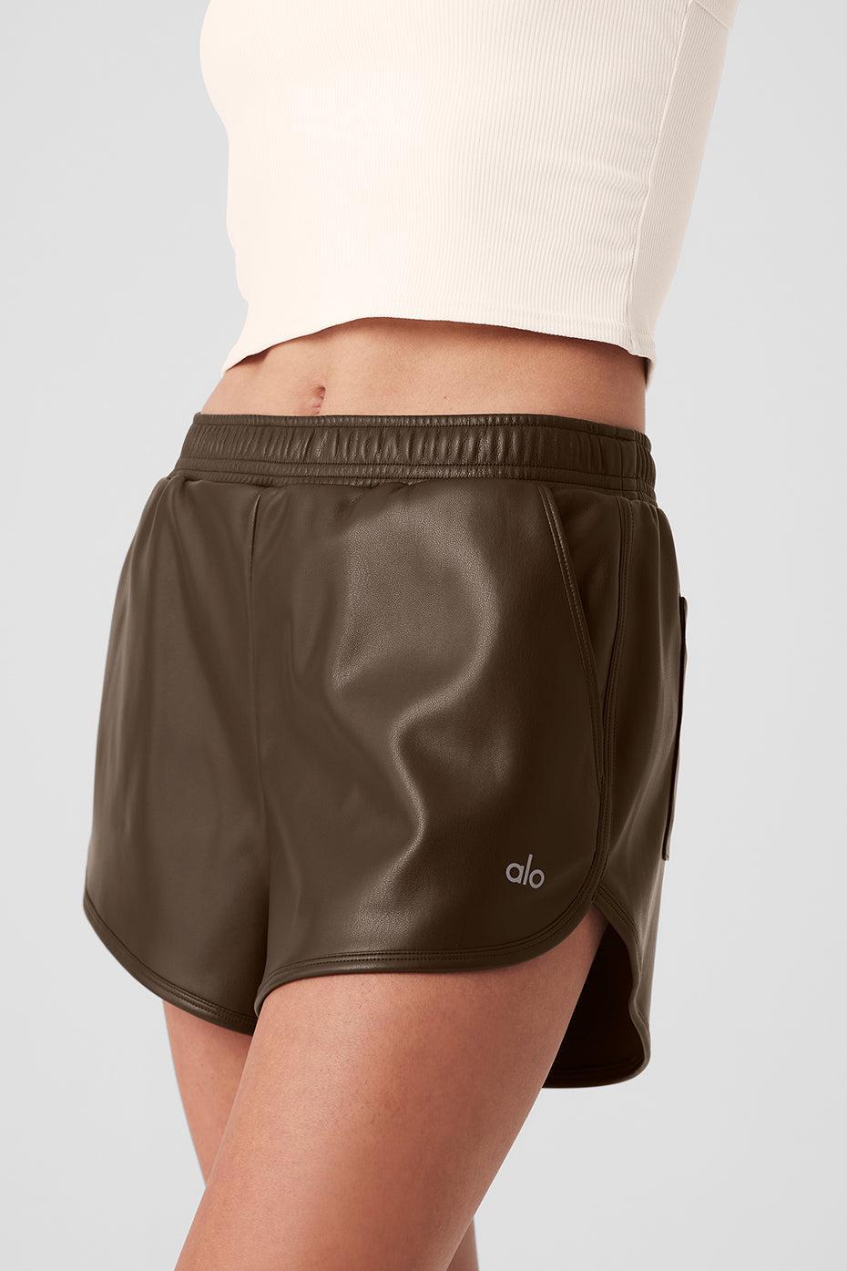 Faux Leather Power Hour Short - Espresso Female Product Image