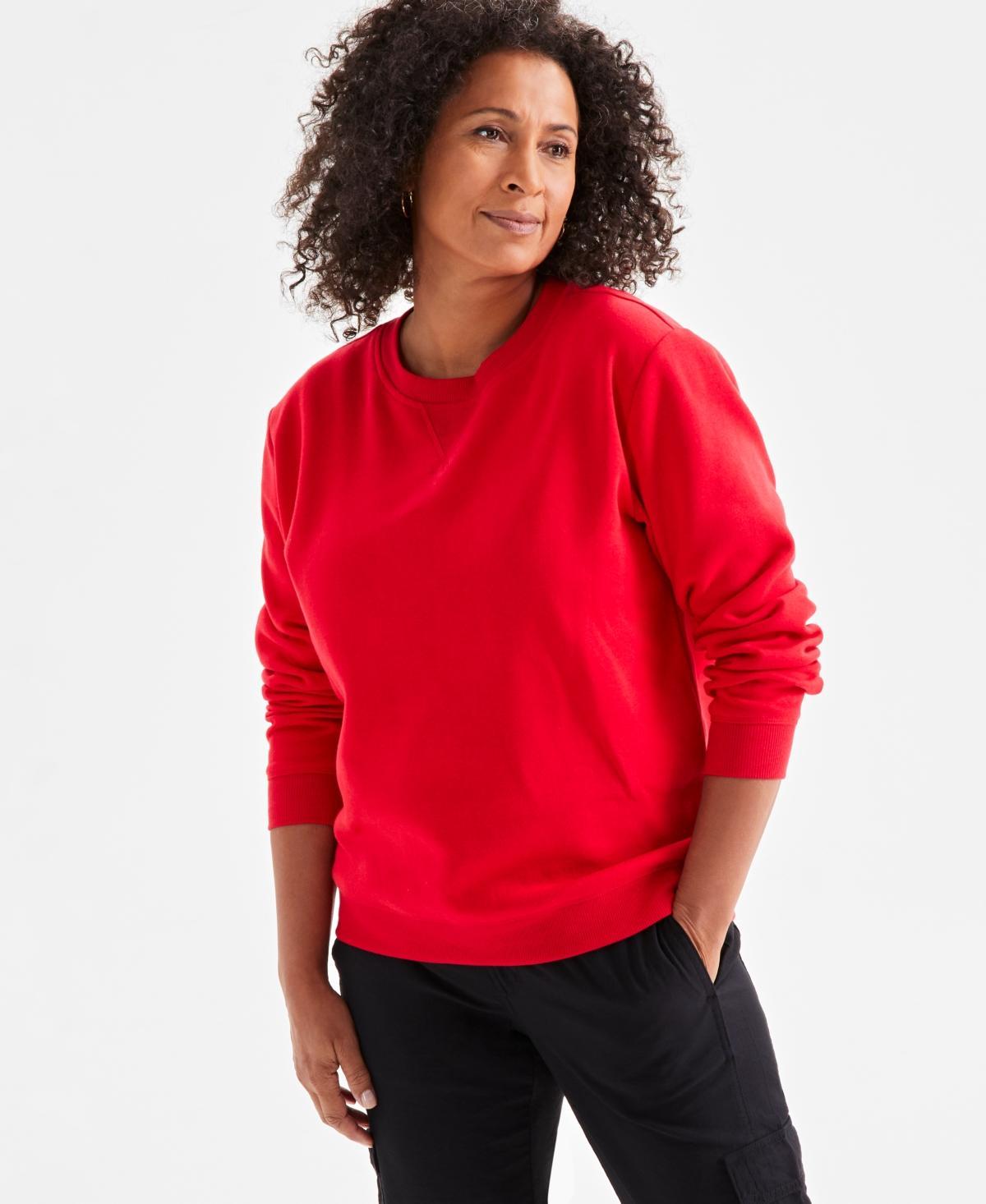 Style & Co Womens Long-Sleeve Crewneck Sweatshirt, Created for Macys Product Image