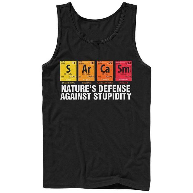 Mens Sarcasm Natures Defense Mechanism Graphic Tank Top Product Image