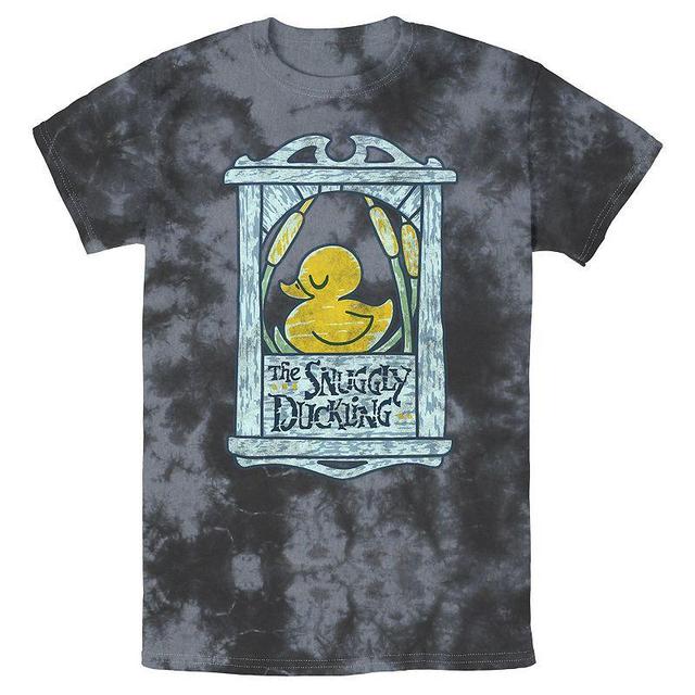 Mens Disney Tangled The Snuggly Duckling Sign Bomabrd Wash Tee Black Grey Product Image