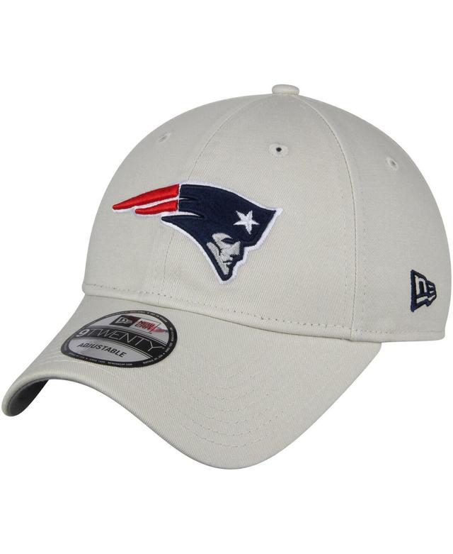 Mens New Era Khaki New England Patriots Playmaker 9TWENTY Adjustable Hat, Beig/Green Product Image