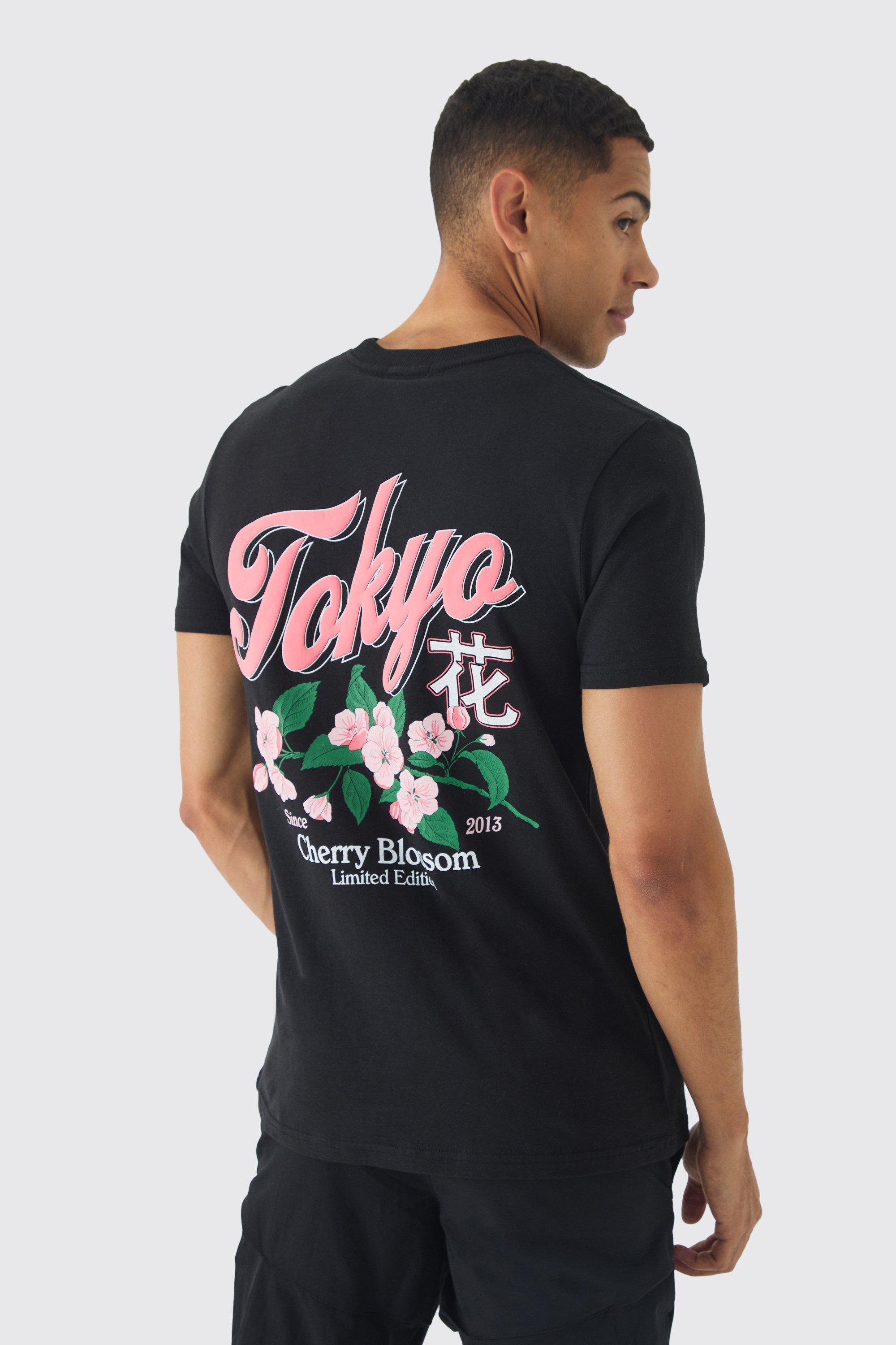 Slim Tokyo Puff Print Print T-Shirt | boohooMAN USA Product Image