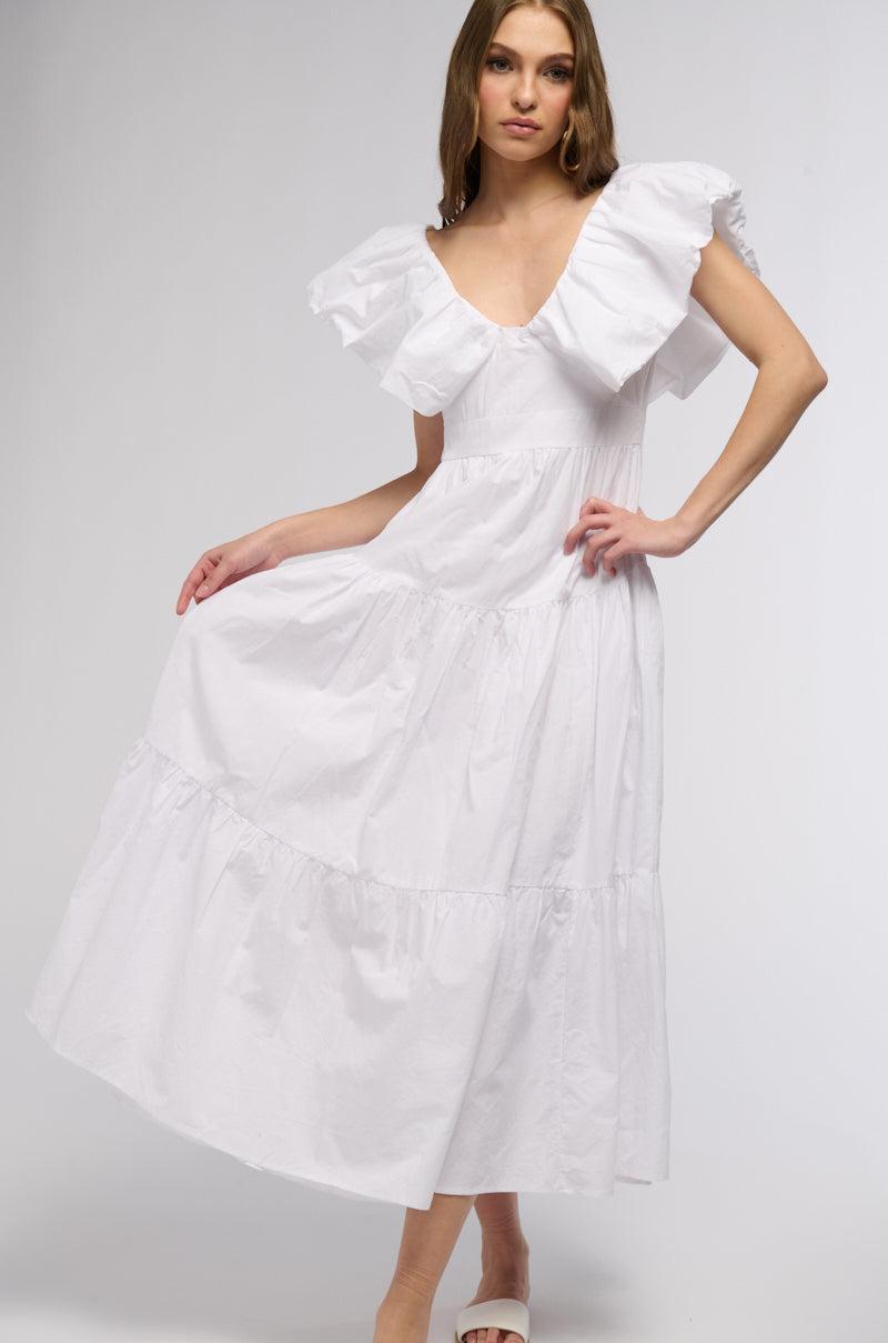 SUNDAY MARKET POPLIN CAP SLEEVE MAXI DRESS product image