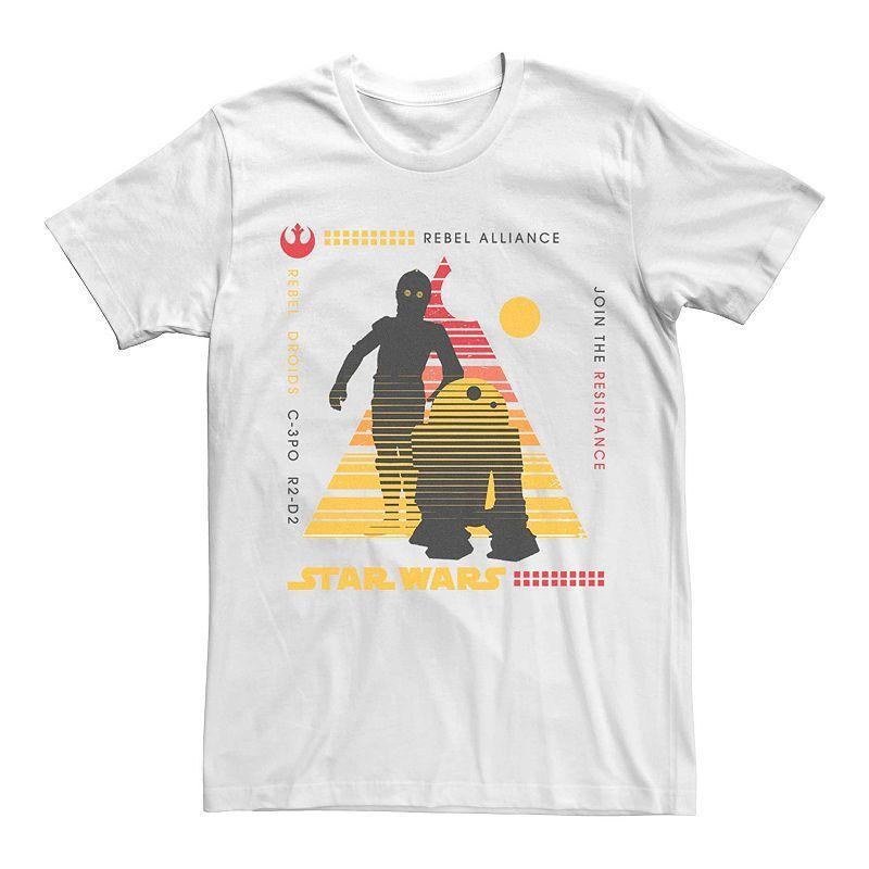 Mens Star Wars Droid Rebel Alliance Poster Graphic Tee Product Image