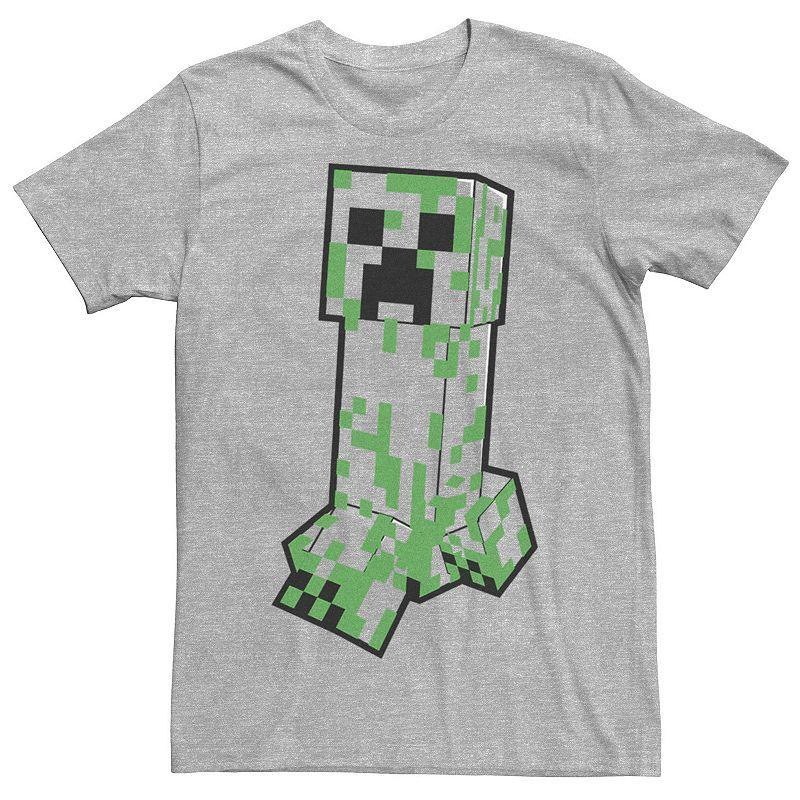 Mens Minecraft Creeper Creepin Walker Mob Tee Athletic Grey Product Image