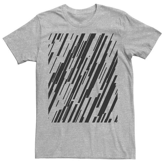 Mens Abstract Lines Box Graphic Tee Athletic Grey Product Image