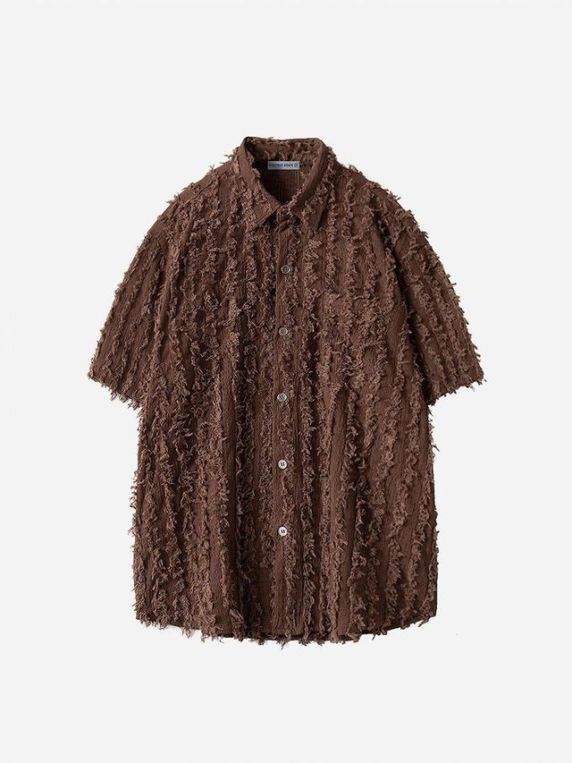 Aelfric Eden Fringe Texture Short Sleeve Shirt Product Image