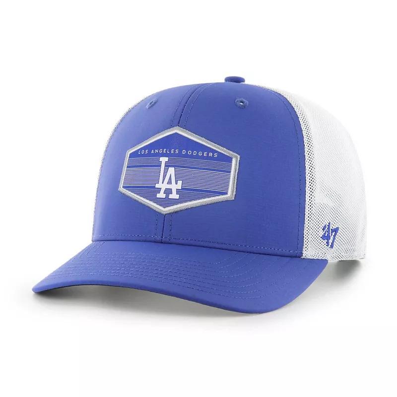 Mens 47 Royal/White Los Angeles Dodgers Burgess Trucker Snapback Hat Product Image