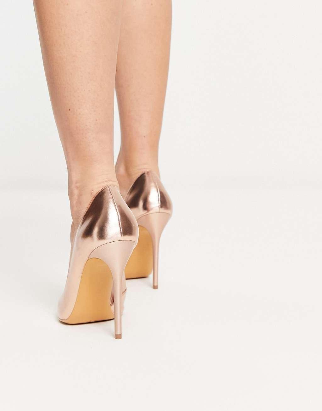 Truffle Collection stiletto heel pumps in beige Product Image