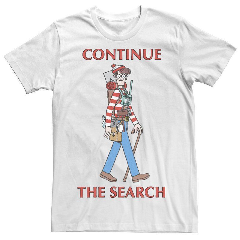 Mens Wheres Waldo Continue The Search Portrait Graphic Tee Product Image