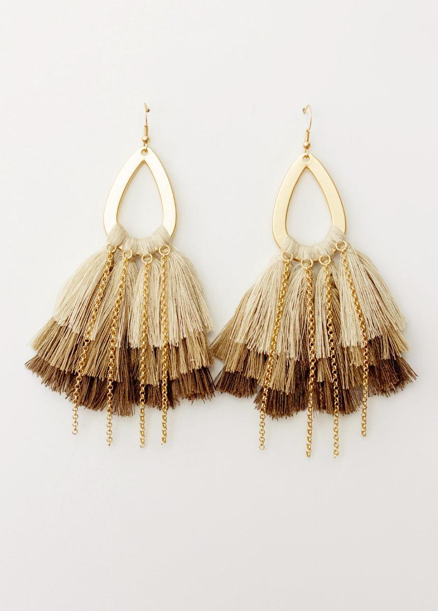 Kyana Earrings in Khaki Product Image