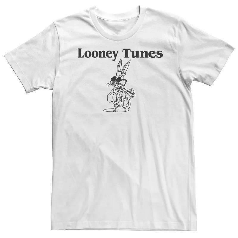 Big & Tall Looney Tunes Bugs Bunny Logo Line Art Tee, Mens Product Image