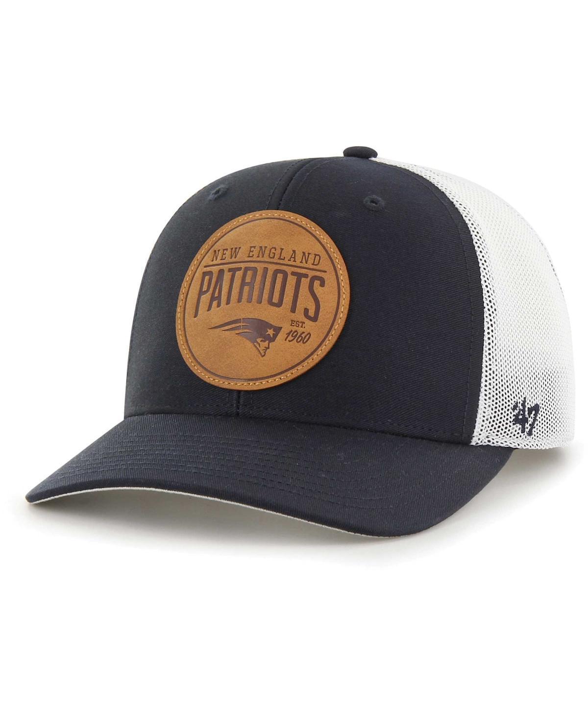 Mens 47 New England Patriots Leather Head Flex Hat Blue Product Image