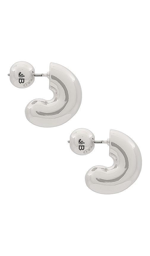 Jenny Bird Tome Small Hoops in Metallic . Product Image