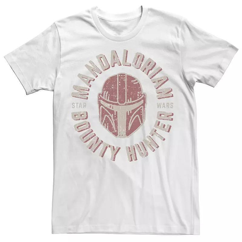 Big & Tall Star Wars The Mandalorian Helmet Stamp Tee, Mens Blue Product Image