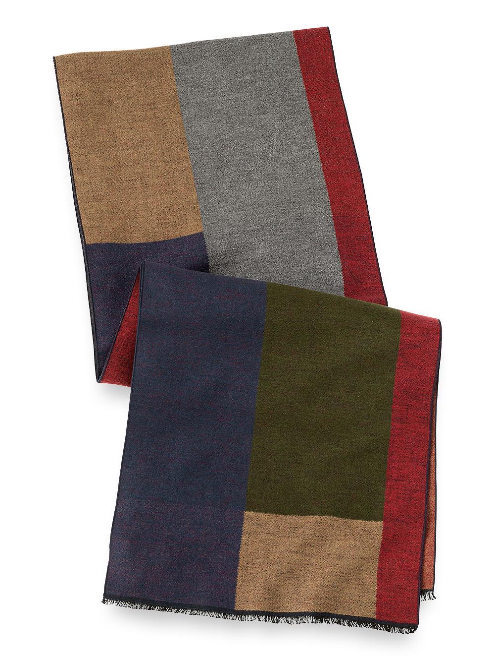 Color Block Brushed Silk Scarf Product Image