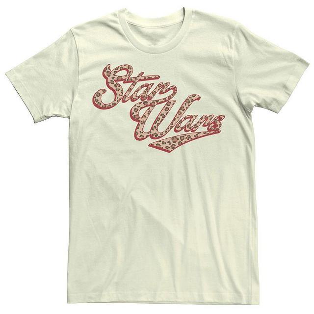 Mens Star Wars Cursive Cheetah Fill Logo Tee Product Image