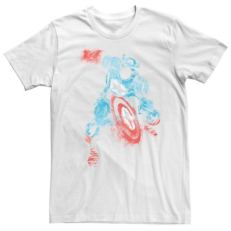 Mens Marvel Captain America Watercolor Graphic Tee Product Image