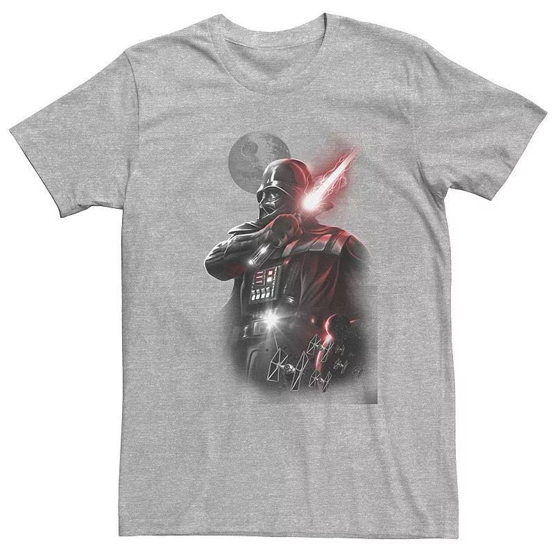 Big & Tall Star Wars Darth Vader Lightsaber Portrait Tee, Mens Product Image