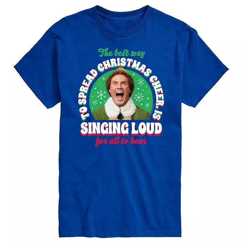 Big & Tall Elf Singing Elf Graphic Tee, Mens Product Image