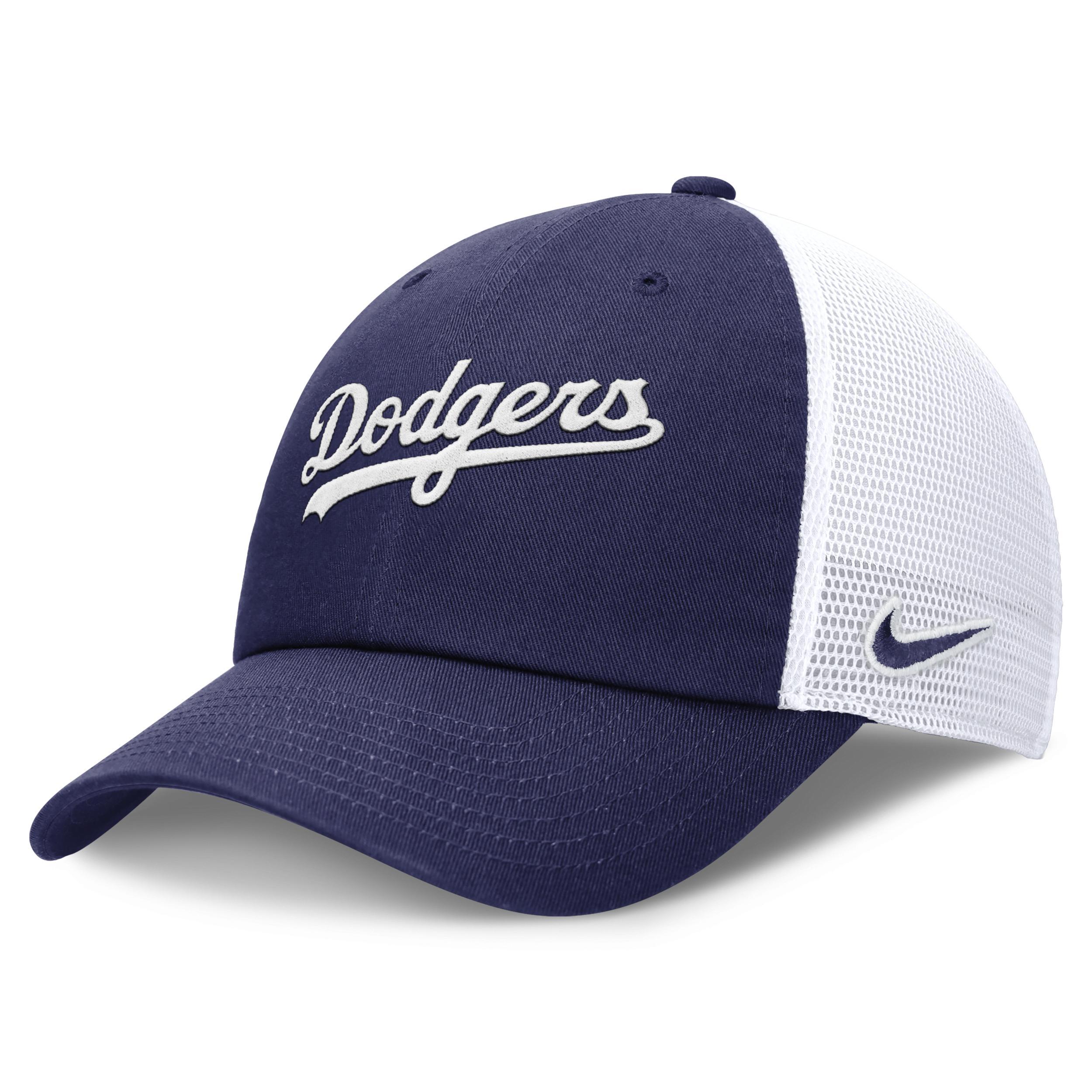 Mens Nike Royal Los Angeles Dodgers Evergreen Wordmark Trucker Adjustable Hat Product Image