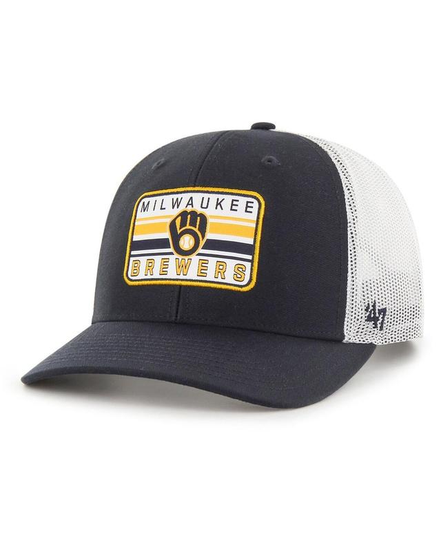 Mens 47 Brand Navy Milwaukee Brewers Drifter Trucker Adjustable Hat Product Image