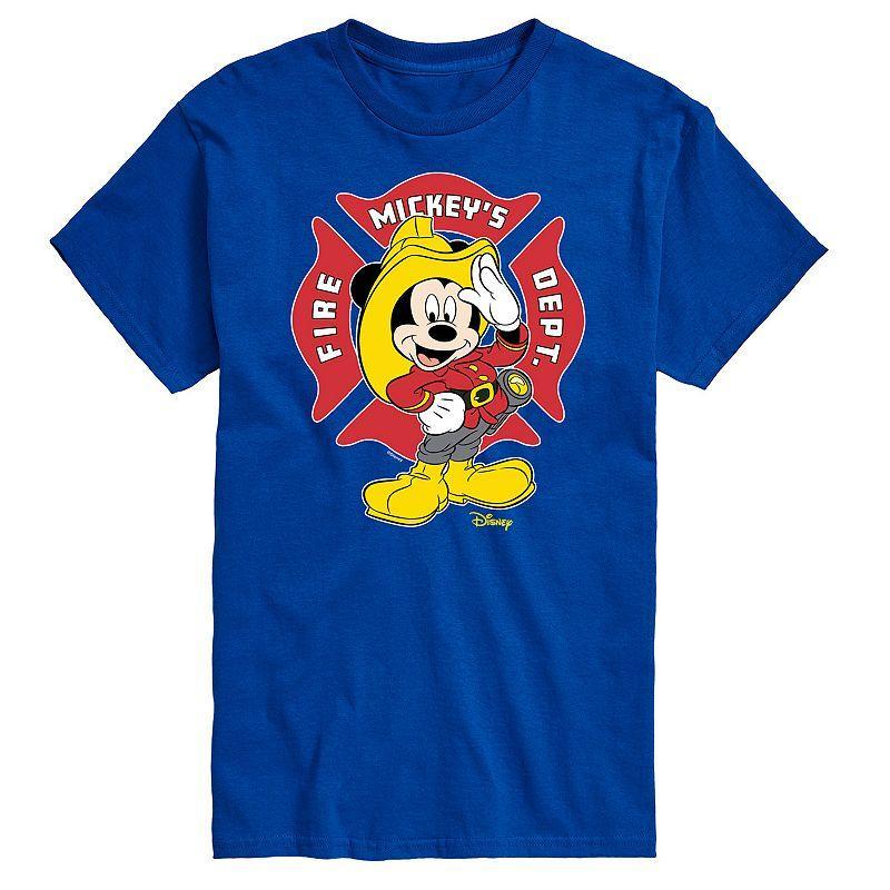 Disneys Mickey Mouse Mens Fire Dept. Badge Graphic Tee Product Image