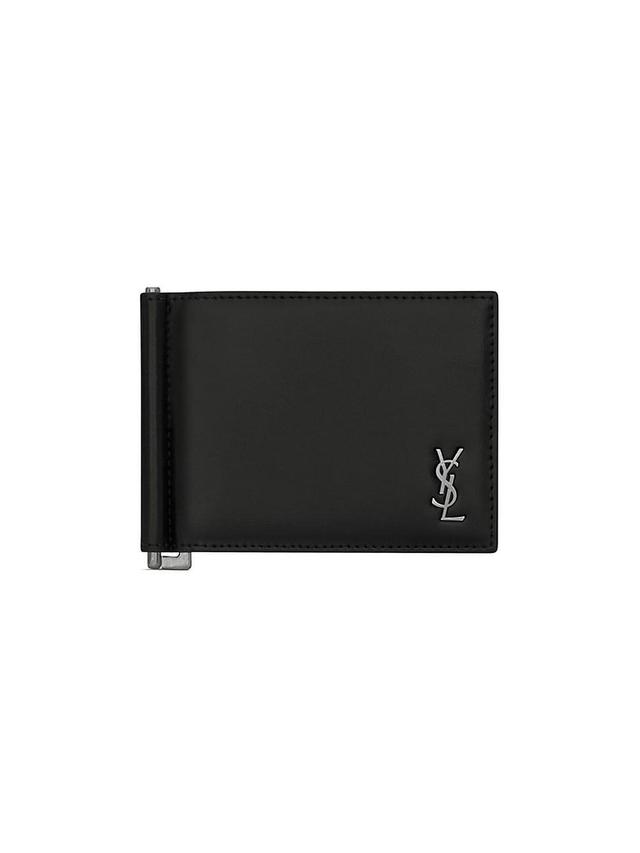 Mens Logo Leather Bifold Wallet Product Image