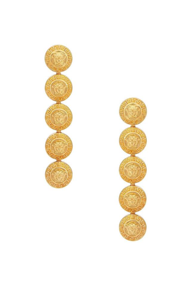 VERSACE Chain Earrings in Metallic Product Image