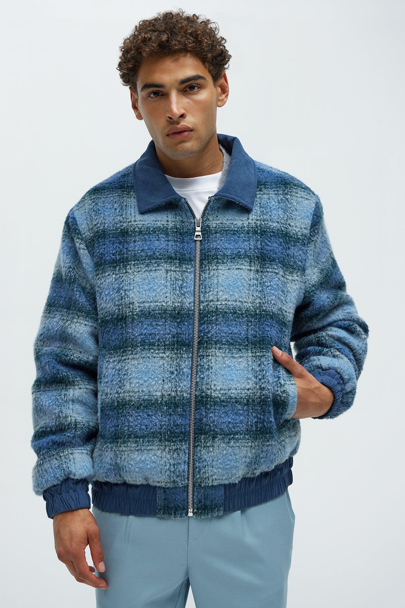 A Trip Outside Mohair Jacket - Blue Product Image